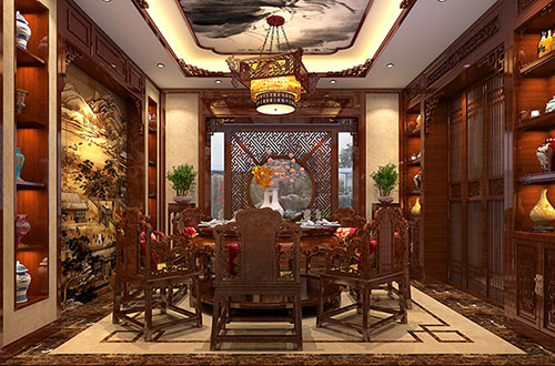 忻州温馨雅致的古典中式家庭装修设计效果图